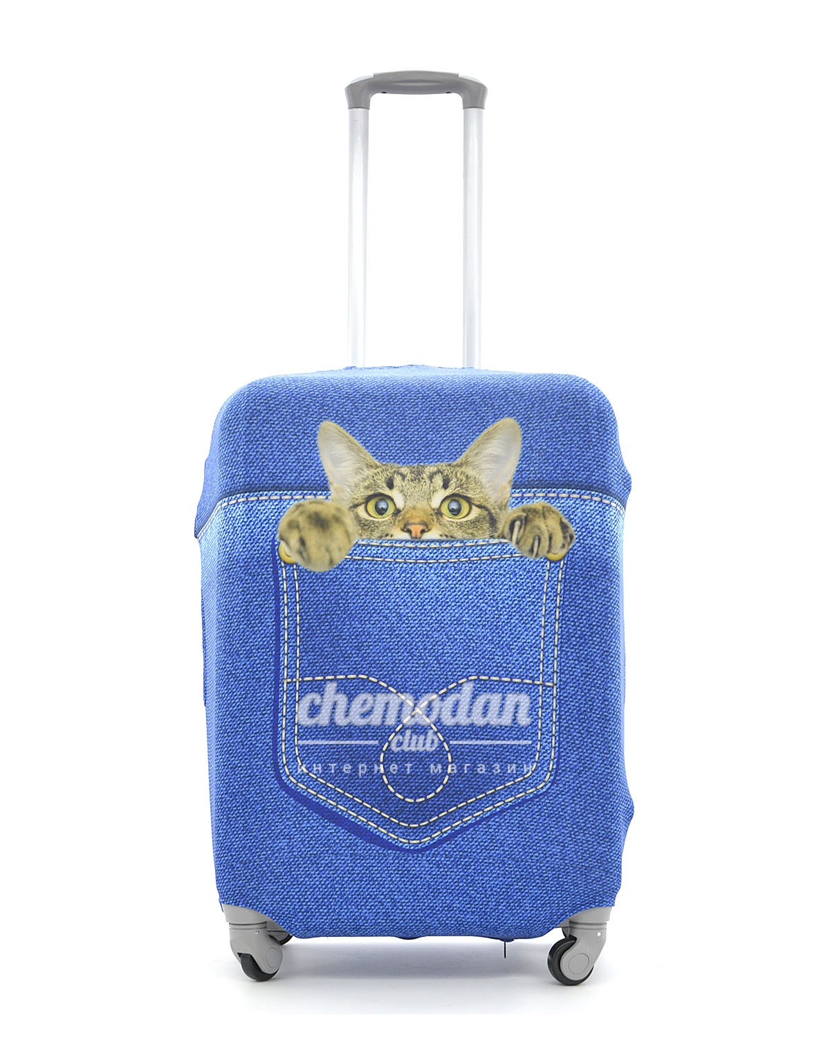Чехол для чемодана "Jeans Cat" M